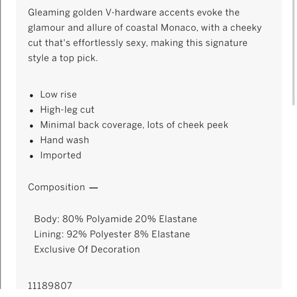 Victoria’s Secret V Hardware Bikini - Picture 4 of 11